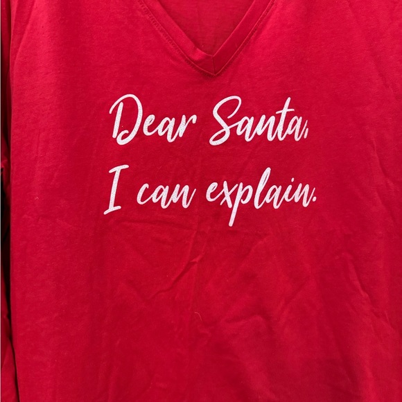 Bundle 3 red Xmas shirts. (1) Torrid 2x NWT (2) LB 18/20. - Picture 3 of 7